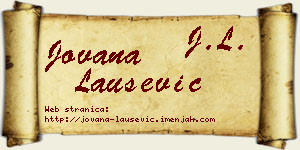 Jovana Laušević vizit kartica